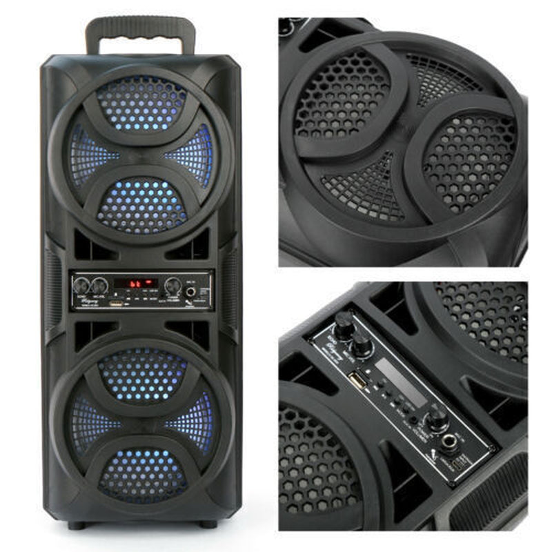 3000W Portable Bluetooth Speaker Sub Woofer Heavy Bass Sound System Party+Remote