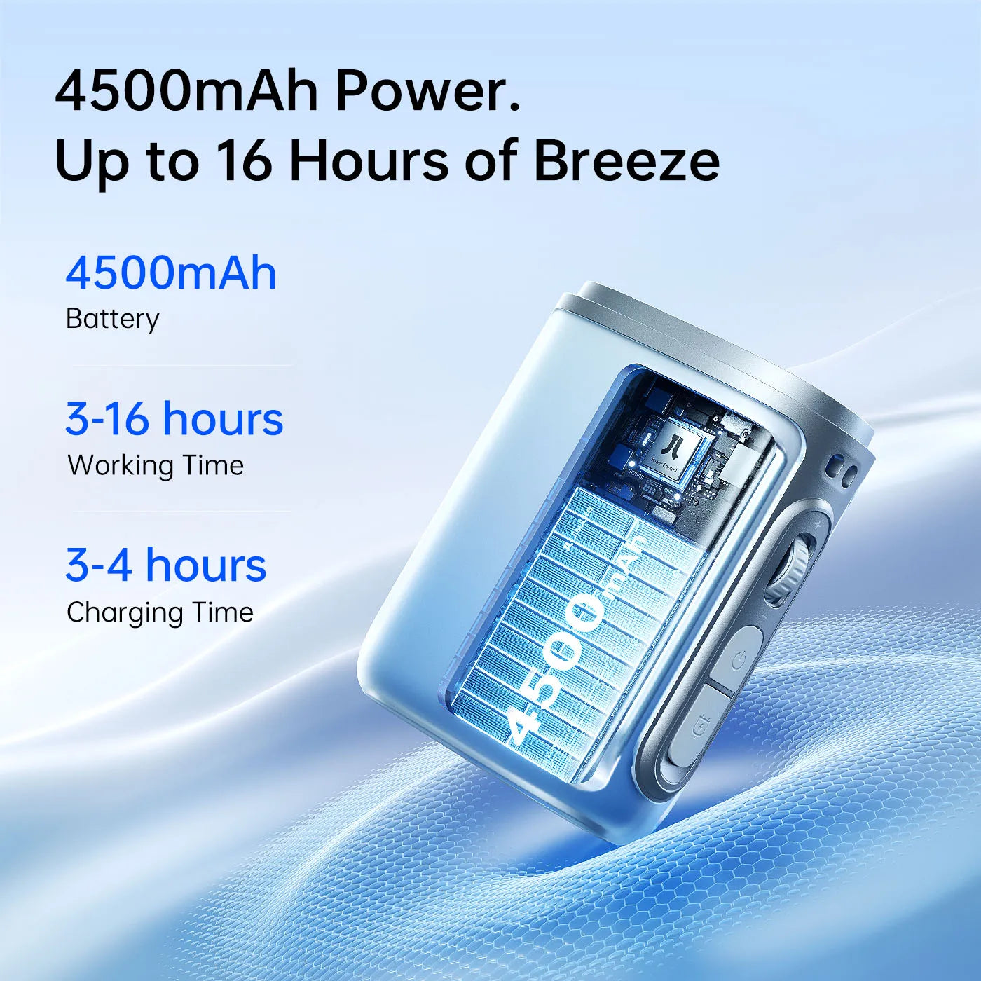 Portable Neck Fan 4500Mah Battery with 100 Wind Speed Wearable Waist Fan with LED Display Ultra-Lightweight Fashion Fan
