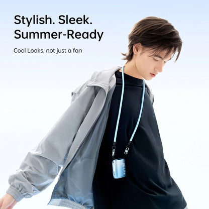 Portable Neck Fan 4500Mah Battery with 100 Wind Speed Wearable Waist Fan with LED Display Ultra-Lightweight Fashion Fan