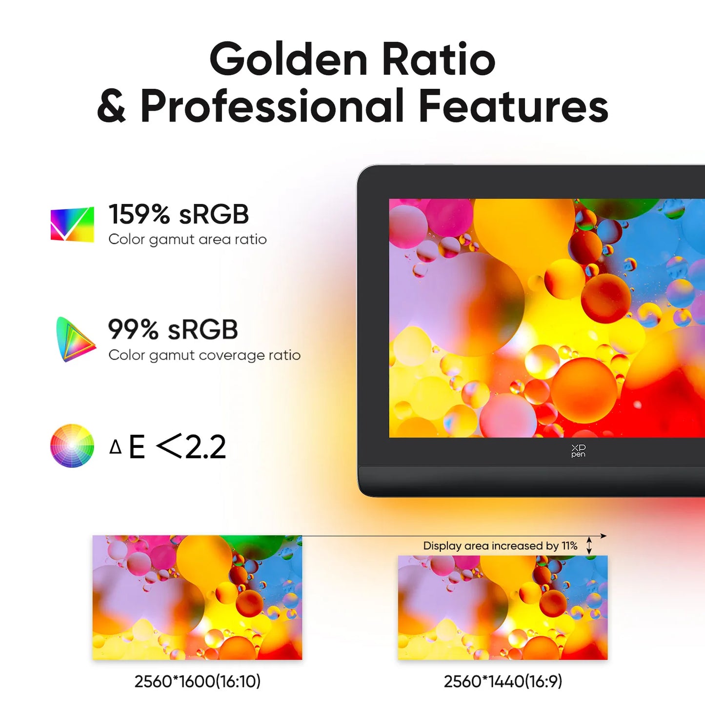 Artist Pro 16 (Gen 2) Graphics Tablet Monitor 16-Inch Drawing Display 16K Pressure Levels 2.5K Resolution Windows Android