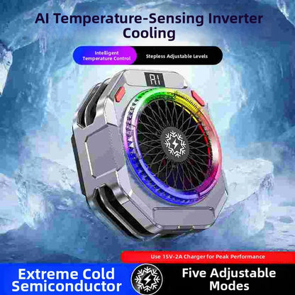 Th28-Pro Mobile Phone Heatsink for Gaming 30W AI Cooling Phone Back Clip Radiator with Adjustable Modes & LED Effects