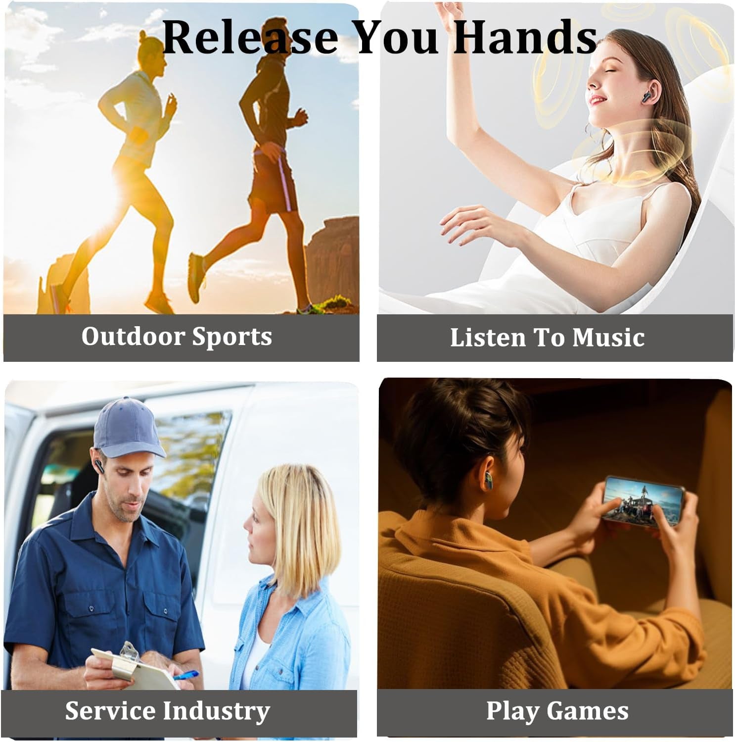 Wireless Earbuds,Bluetooth 5.3 Headphones Noise Canceling,In-Ear Wireless Headphones, Stereo Bass Ear Buds,Px7 Waterproof, Touch Control,50H Playtime Ear Buds with Mic,Compatible with Ios/ Android