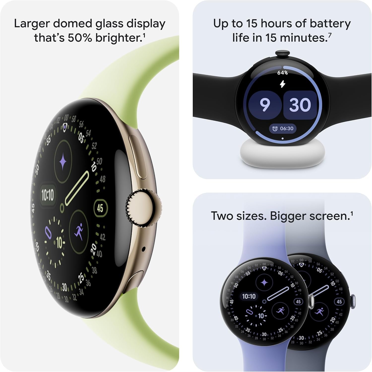 Google Pixel Watch 4 (41Mm) - Android Smartwatch- Heart Rate,Sleep & Fitness Tracking -30-Hour Battery -Google AI -Champagne Gold Aluminum Case - Lemongrass Active Band - Wi-Fi -Google Pixel Watch App