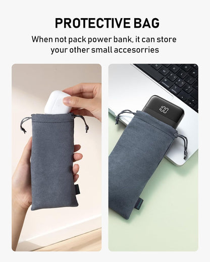 10000Mah Portable Charger with Built in Cables, 22.5W Travel Essential Power Bank Fast Charging, USB C Battery Pack for Iphone 17/16/15/14/13/12/11 Series, Ipad, Samsung, Android, Tablet