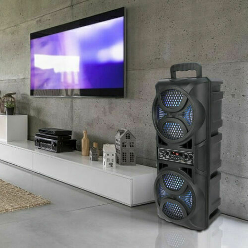 3000W Portable Bluetooth Speaker Sub Woofer Heavy Bass Sound System Party+Remote