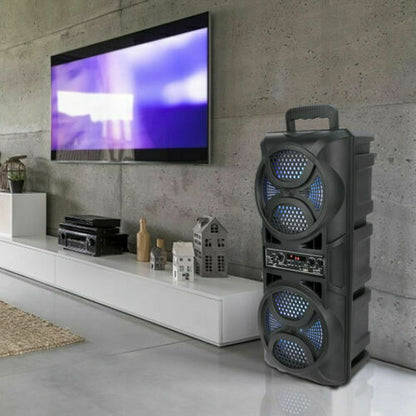 3000W Portable Bluetooth Speaker Sub Woofer Heavy Bass Sound System Party+Remote