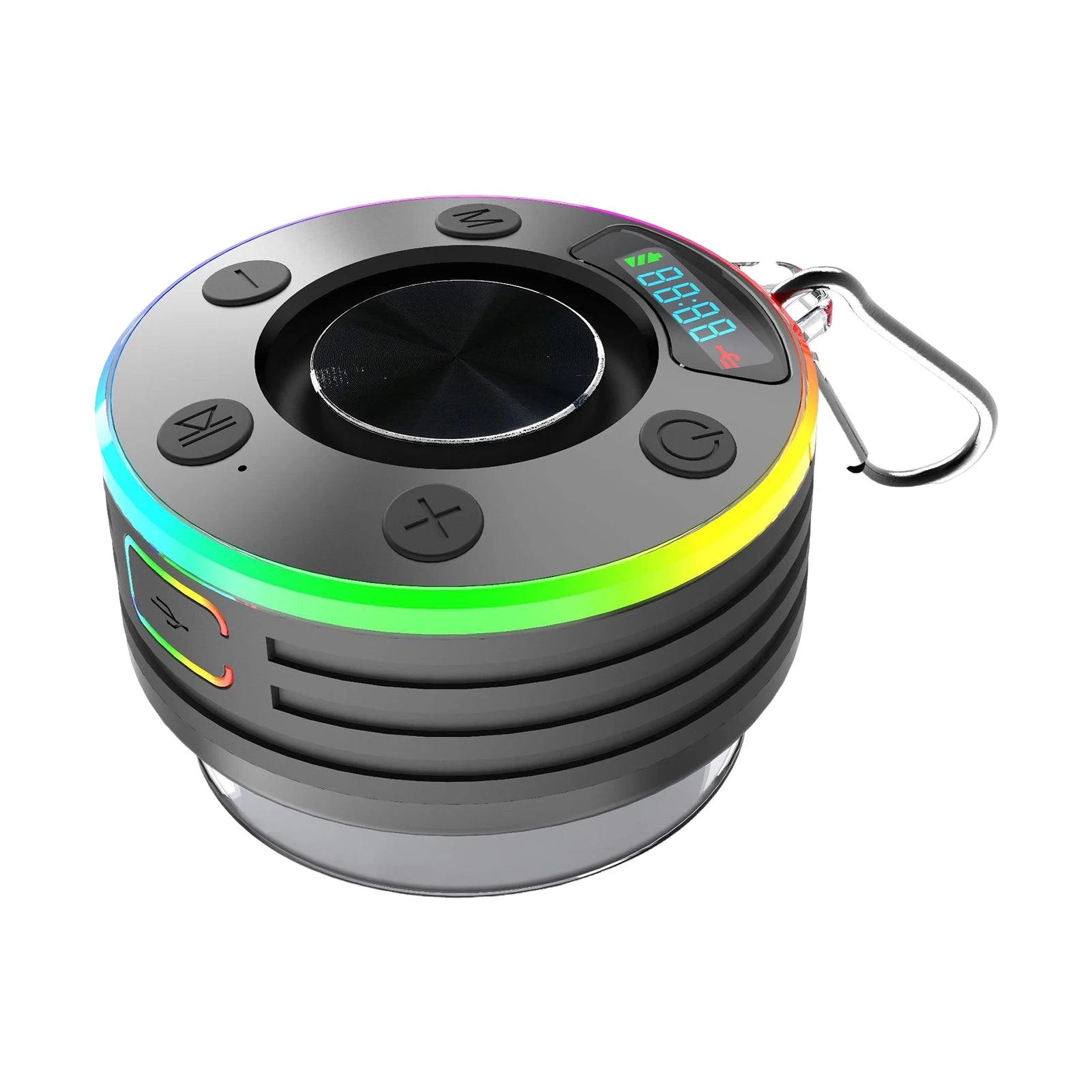 Mini Bluetooth Speaker Shower Speaker Subwoofer FM Radio Wireless Small Speaker with Suction Cup for Bathroom Kayak Beach Pool