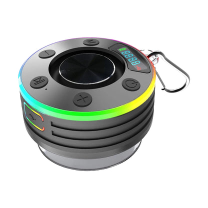 Mini Bluetooth Speaker Shower Speaker Subwoofer FM Radio Wireless Small Speaker with Suction Cup for Bathroom Kayak Beach Pool