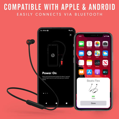 Flex Wireless Earbuds - Apple W1 Headphone Chip, Magnetic Earphones, Class 1 Bluetooth, 12 Hours of Listening Time, Built-In Microphone - Black