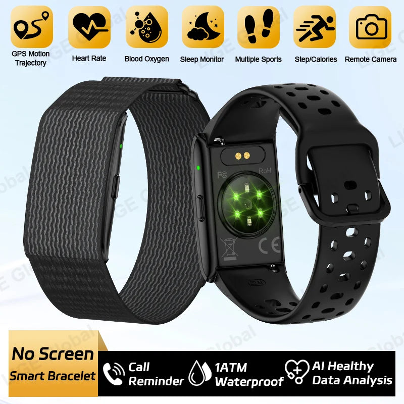 New GPS Sports Smart Bracelet Men AI Healthy Blood Pressure Fitness Tracker Pedometer Call Reminder Smartwatch Band Women
