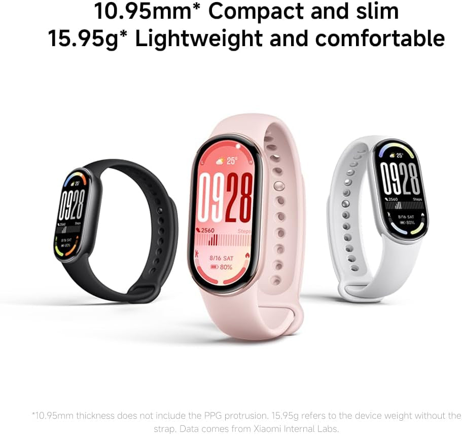 Mi Smart Band 10 (2025) Global Version - 1.72" AMOLED Display | 21 Days Battery Life | Touchscreen, Multi-Sport Tracker, Activity Tracker, Heart Rate Monitor | BT5.4 - (Midnight Black)