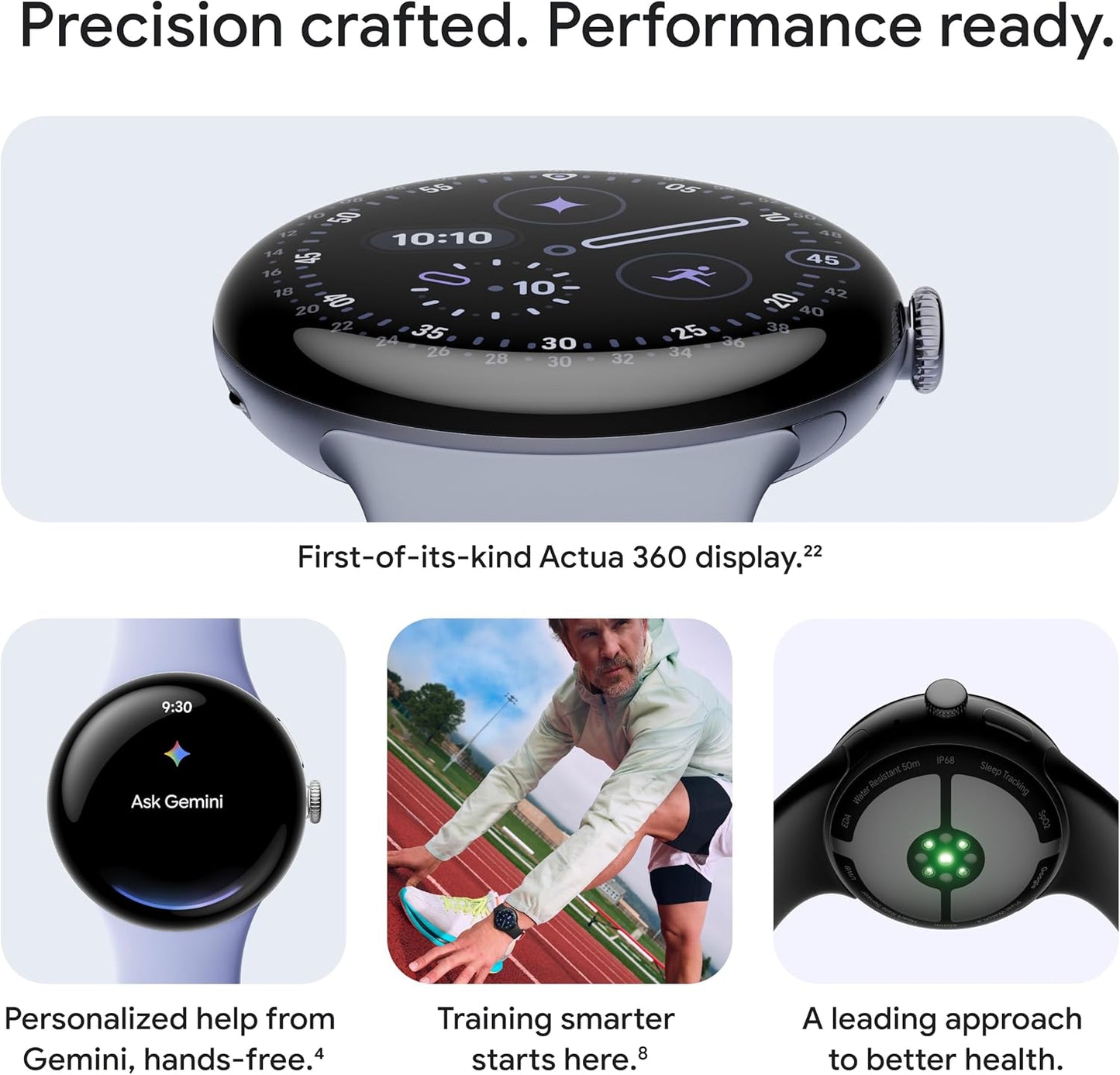 Google Pixel Watch 4 (41Mm) - Android Smartwatch- Heart Rate,Sleep & Fitness Tracking -30-Hour Battery -Google AI -Champagne Gold Aluminum Case - Lemongrass Active Band - Wi-Fi -Google Pixel Watch App