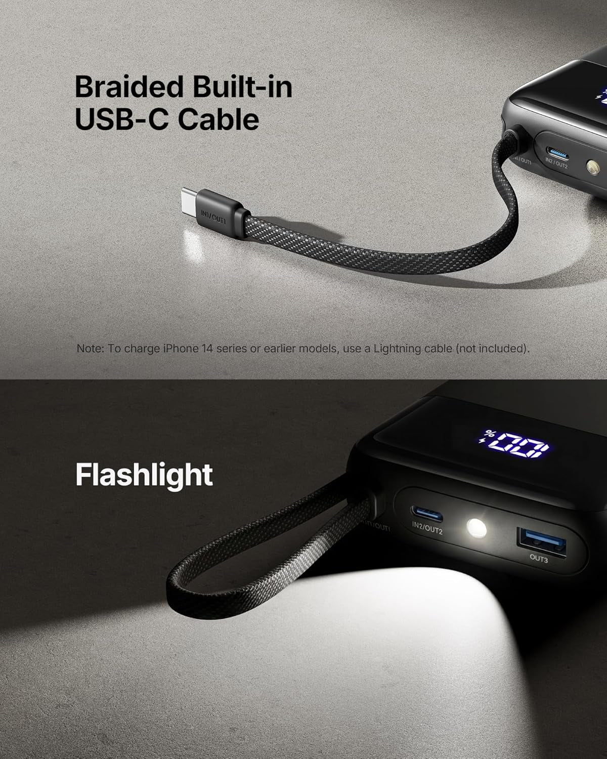 20000Mah Power Bank, Small 45W PD Fast Charging Portable Charger with Built-In U