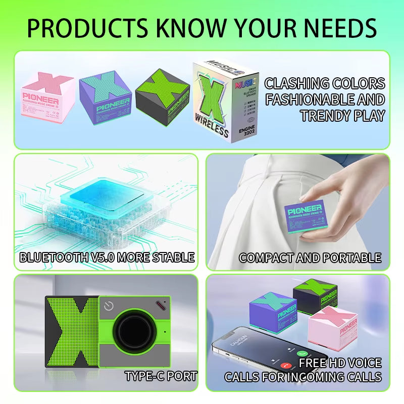 Bluetooth Speaker Mini Portable Wireless Speaker with Stereo Pairing Hands-Free Call for Travel Outdoor