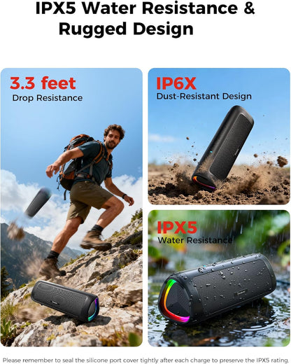 Bluetooth Speaker, 20W HD Sound, Portable Wireless, IPX5 Waterproof, up to 24H P