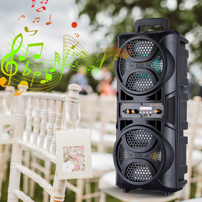 3000W Portable Bluetooth Speaker Sub Woofer Heavy Bass Sound System Party+Remote