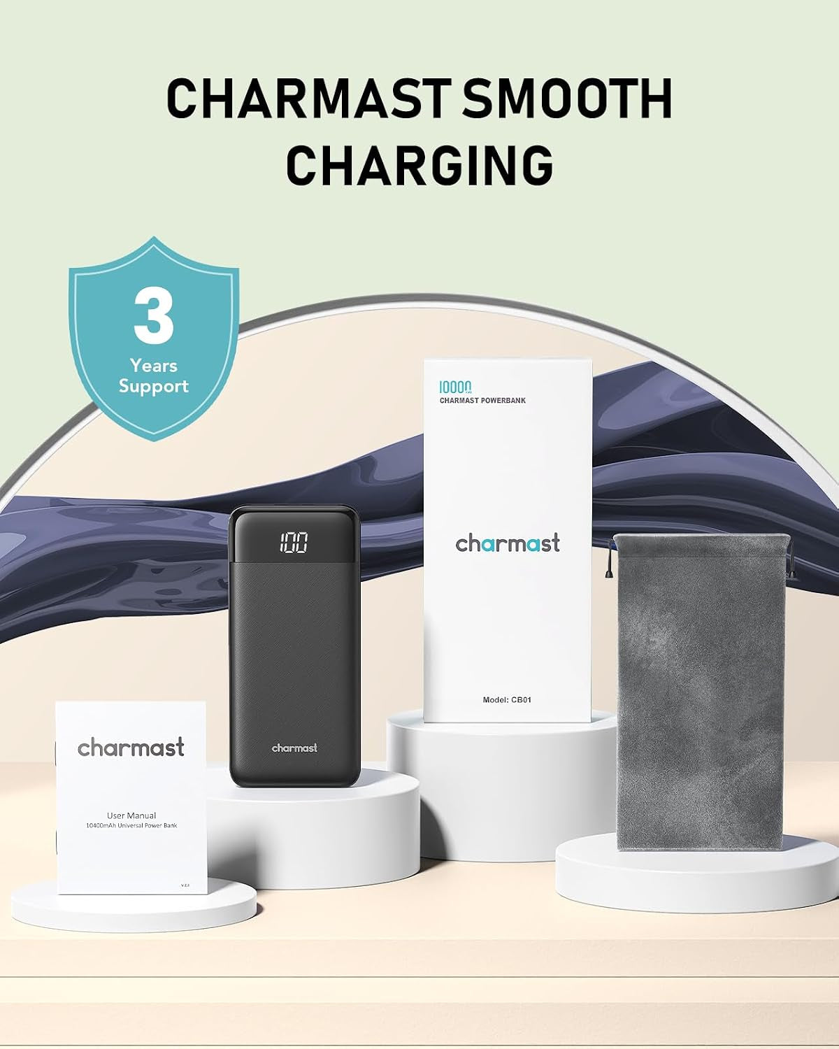 10000Mah Portable Charger with Built in Cables, 22.5W Travel Essential Power Bank Fast Charging, USB C Battery Pack for Iphone 17/16/15/14/13/12/11 Series, Ipad, Samsung, Android, Tablet