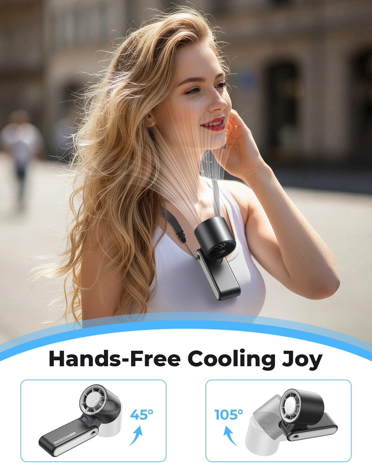 Portable Handheld Fan with Ice Cooler, [Instant Chill to 50℉], Gifts for Men Mom Women Grandma Girl Her Hot Flash, 5000Mah Cooling Fan, Camping/Cruise/Soccer Game/Travel Essentials 2026