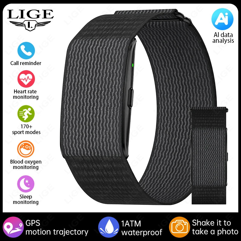 New GPS Sports Smart Bracelet Men AI Healthy Blood Pressure Fitness Tracker Pedometer Call Reminder Smartwatch Band Women