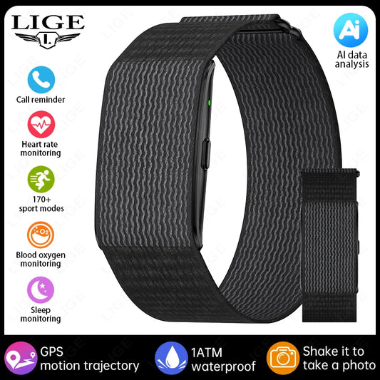 New GPS Sports Smart Bracelet Men AI Healthy Blood Pressure Fitness Tracker Pedometer Call Reminder Smartwatch Band Women