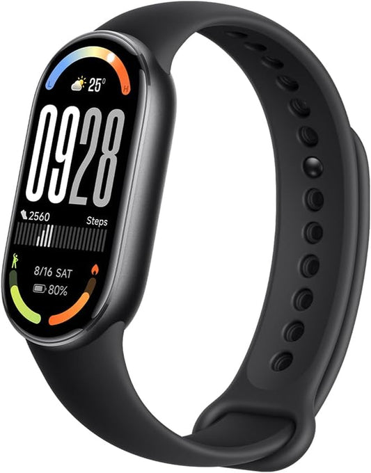Mi Smart Band 10 (2025) Global Version - 1.72" AMOLED Display | 21 Days Battery Life | Touchscreen, Multi-Sport Tracker, Activity Tracker, Heart Rate Monitor | BT5.4 - (Midnight Black)