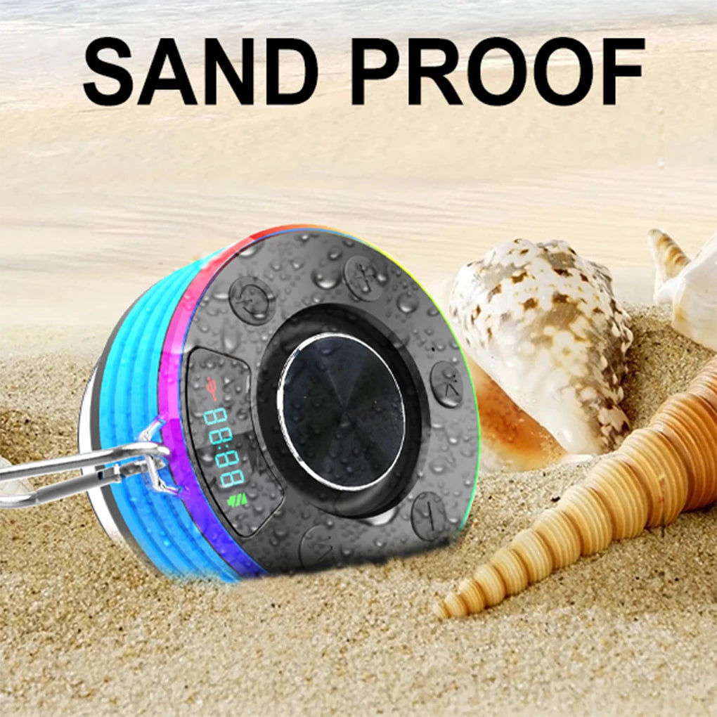 Mini Bluetooth Speaker Shower Speaker Subwoofer FM Radio Wireless Small Speaker with Suction Cup for Bathroom Kayak Beach Pool
