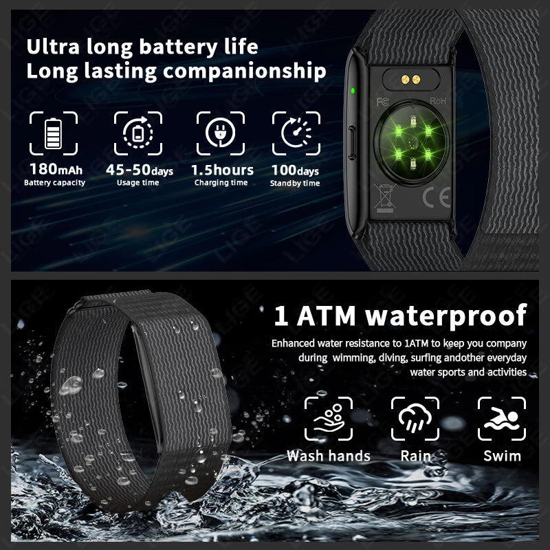 New GPS Sports Smart Bracelet Men AI Healthy Blood Pressure Fitness Tracker Pedometer Call Reminder Smartwatch Band Women