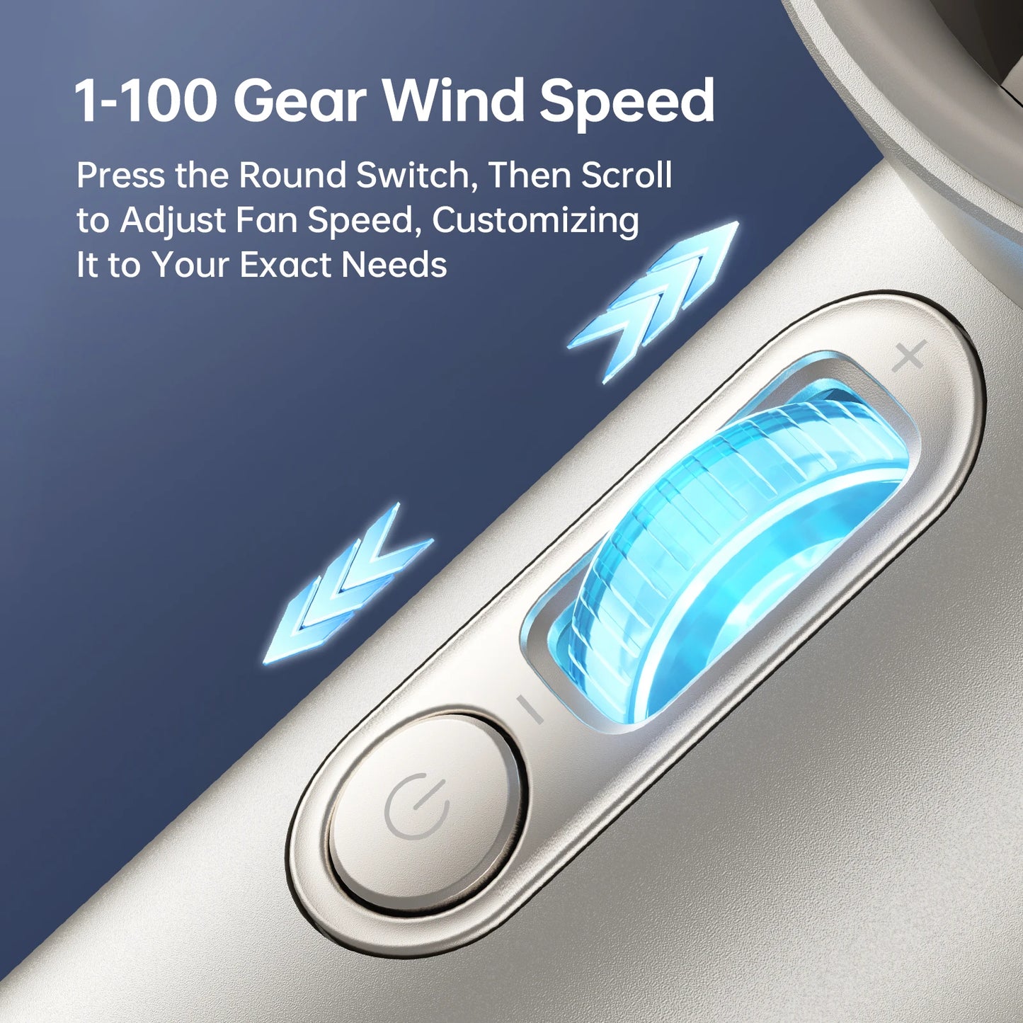 New Upgrade Portable Fan Pro1S 2025,100 Levels,Led Display,5000Mah Rechargeable,Travel Essentials,Personal Handheld Fan